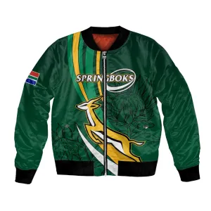 Personalized South Africa Rugby Bomber Jacket - Springboks Go Champions, World Cup LT01