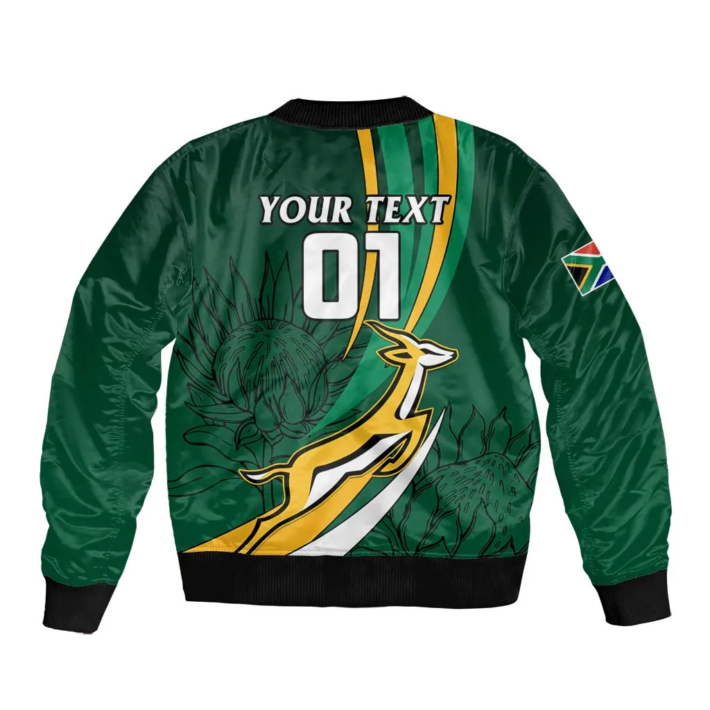 Personalized South Africa Rugby Bomber Jacket - Springboks Go Champions, World Cup LT01