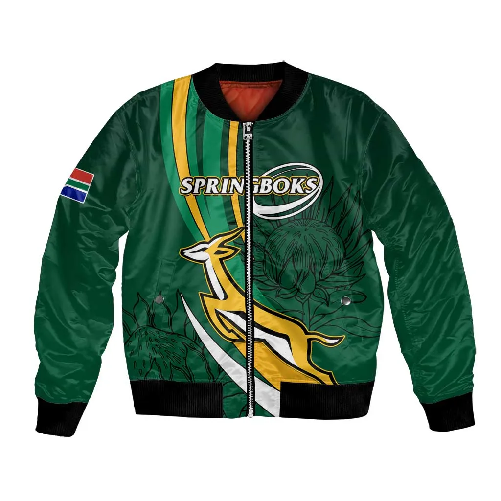Personalized South Africa Rugby Bomber Jacket - Springboks Go Champions, World Cup LT01