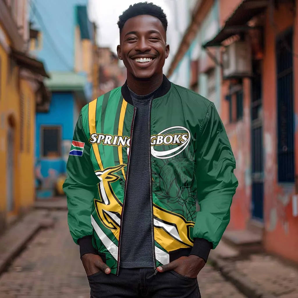 Personalized South Africa Rugby Bomber Jacket - Springboks Go Champions, World Cup LT01