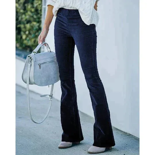 Petronella® | Fashionable Flared Trousers With Stretch