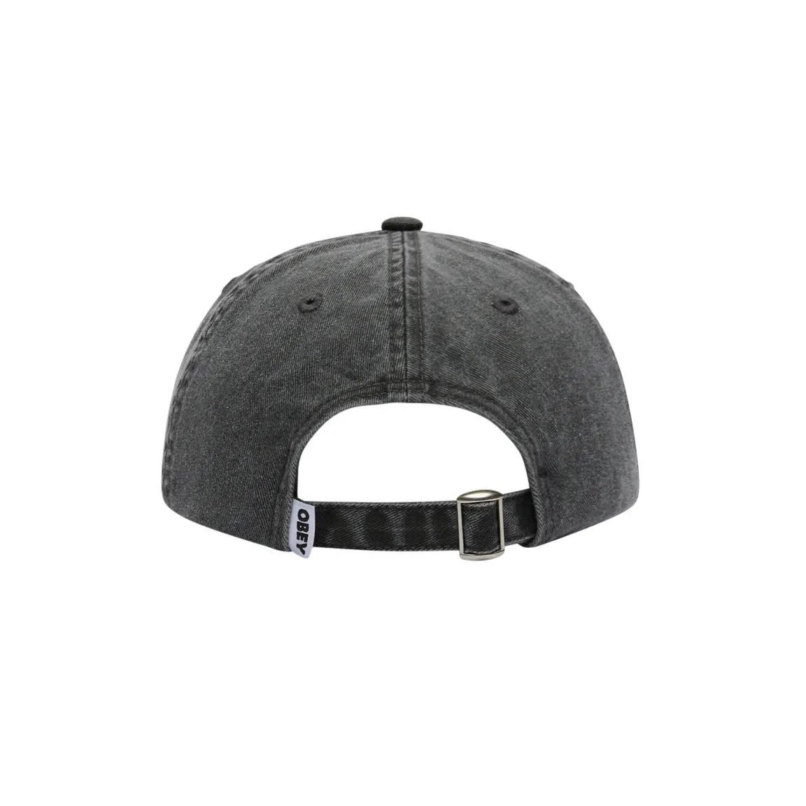 Pigment bold 6 panel strapback Pigment black