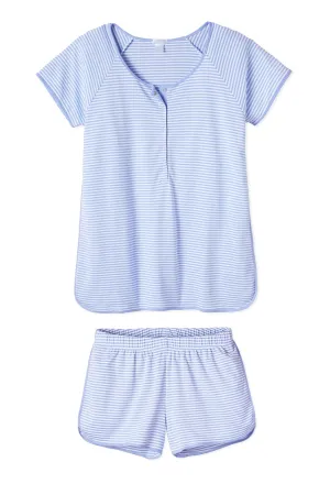Pima Maternity Shorts Set in Hydrangea