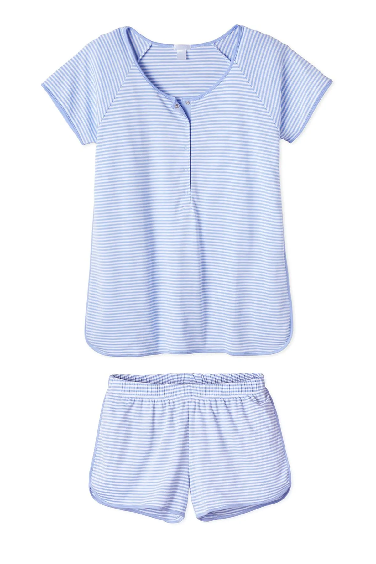 Pima Maternity Shorts Set in Hydrangea