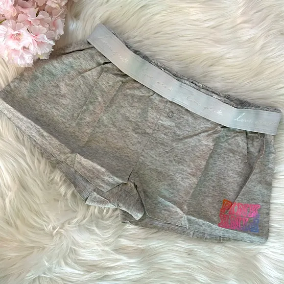 PINK Victoria's Secret Gray Pajama Shorts Size Small