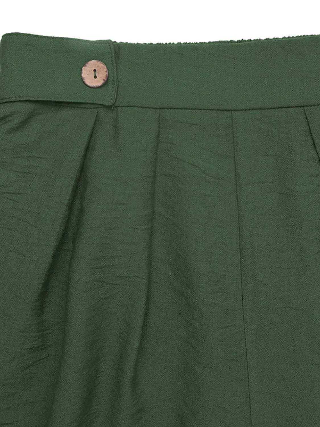 Pleated Detail Shorts with Pockets S-XL