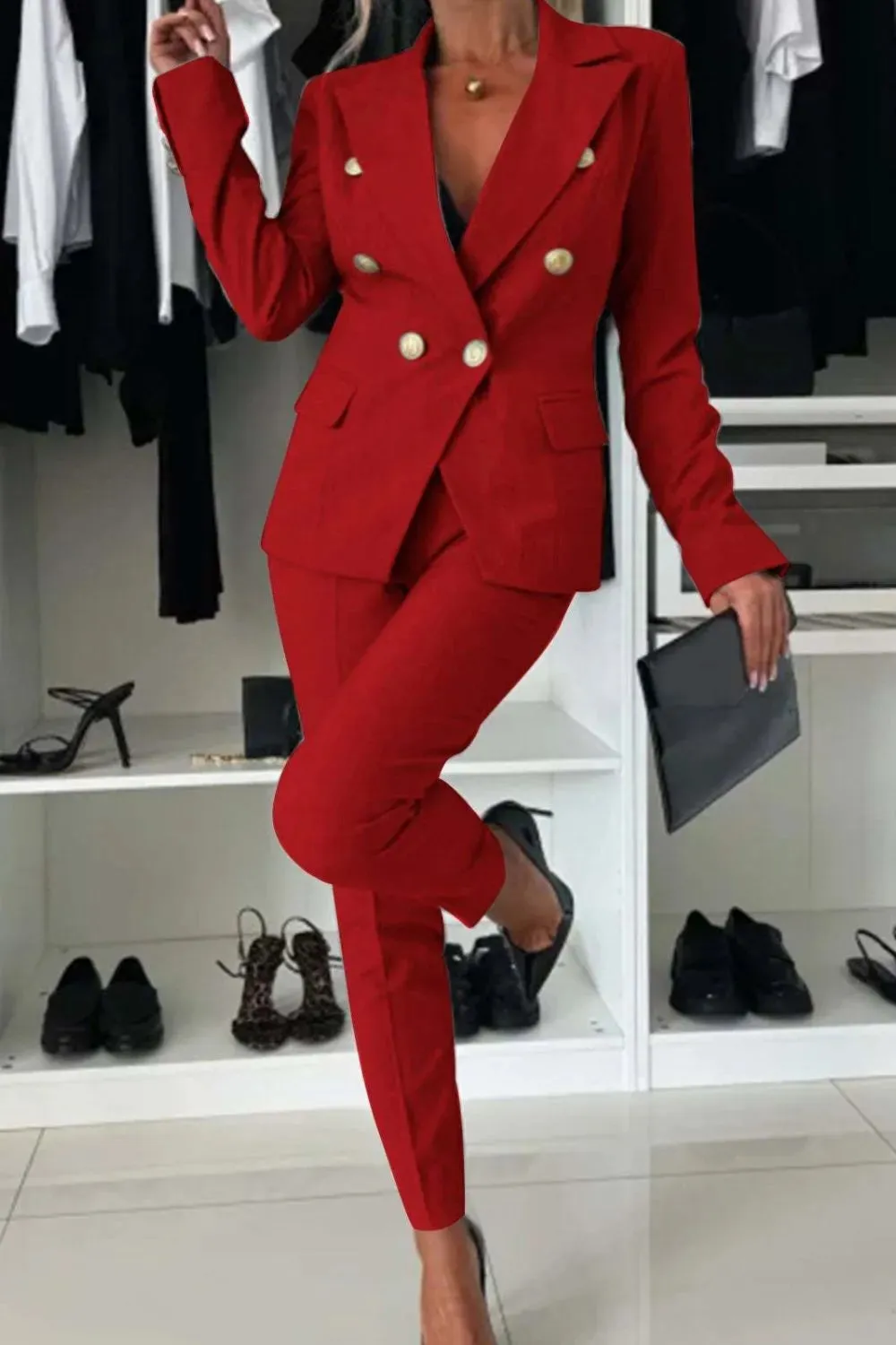 Plus Size Long Sleeve Blaze Pants Set