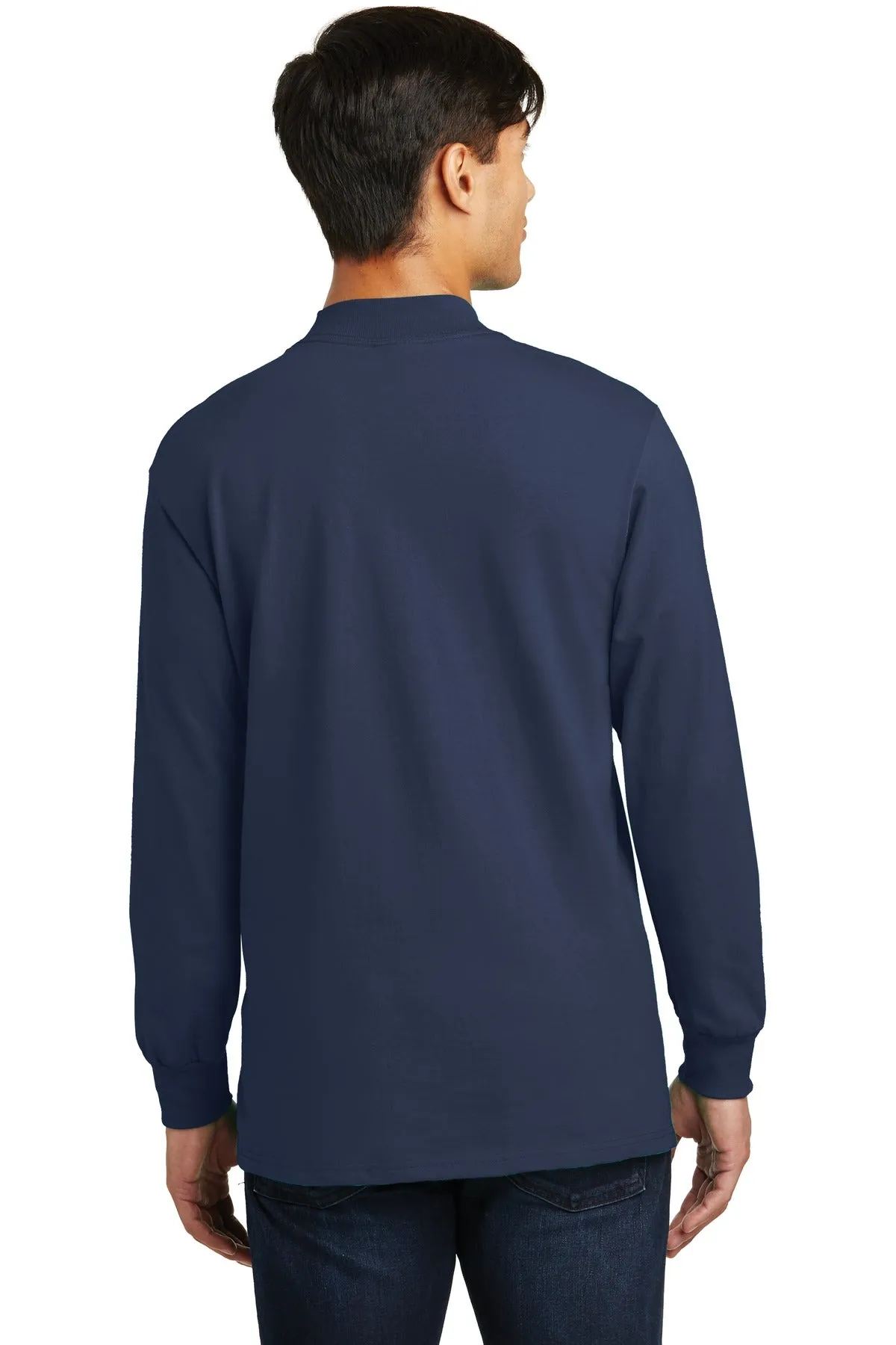 Port & Company Essential Mock Turtleneck.  PC61M Navy