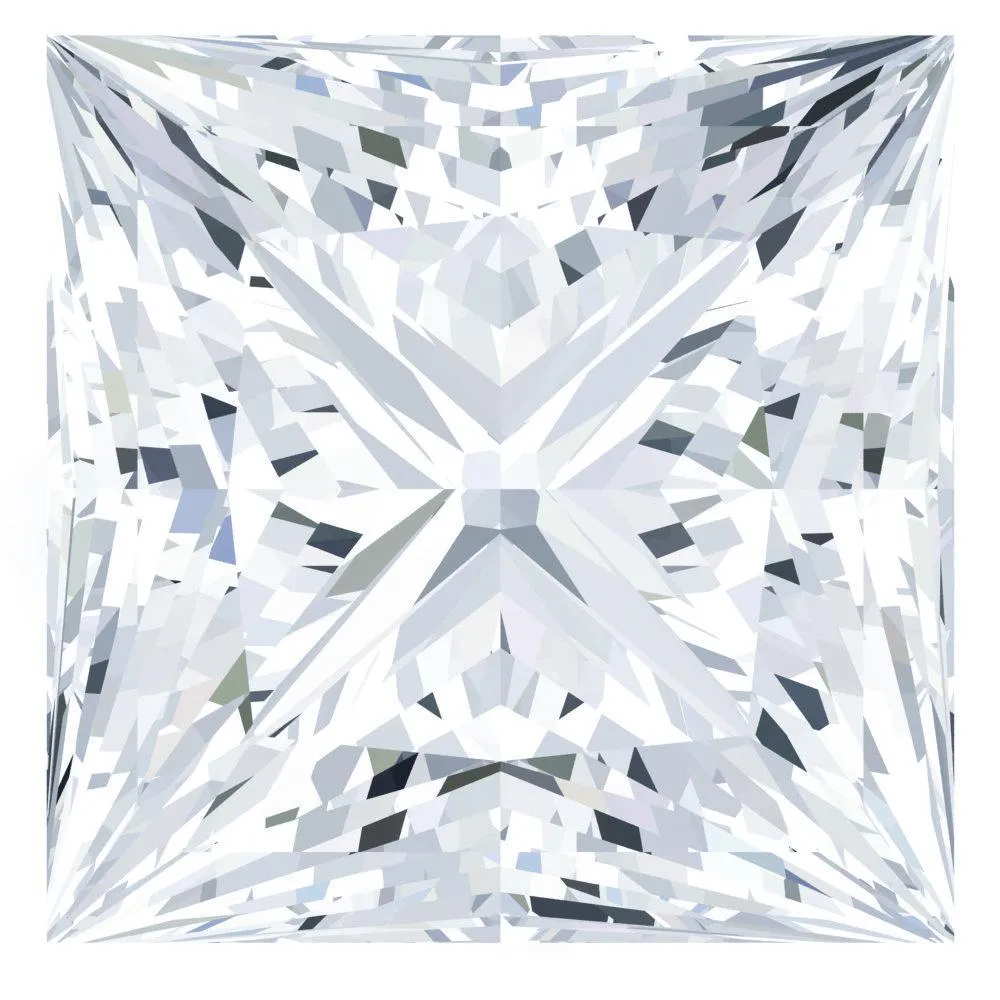 Princess Diamond Faceted FAB Moissanite Loose Stone