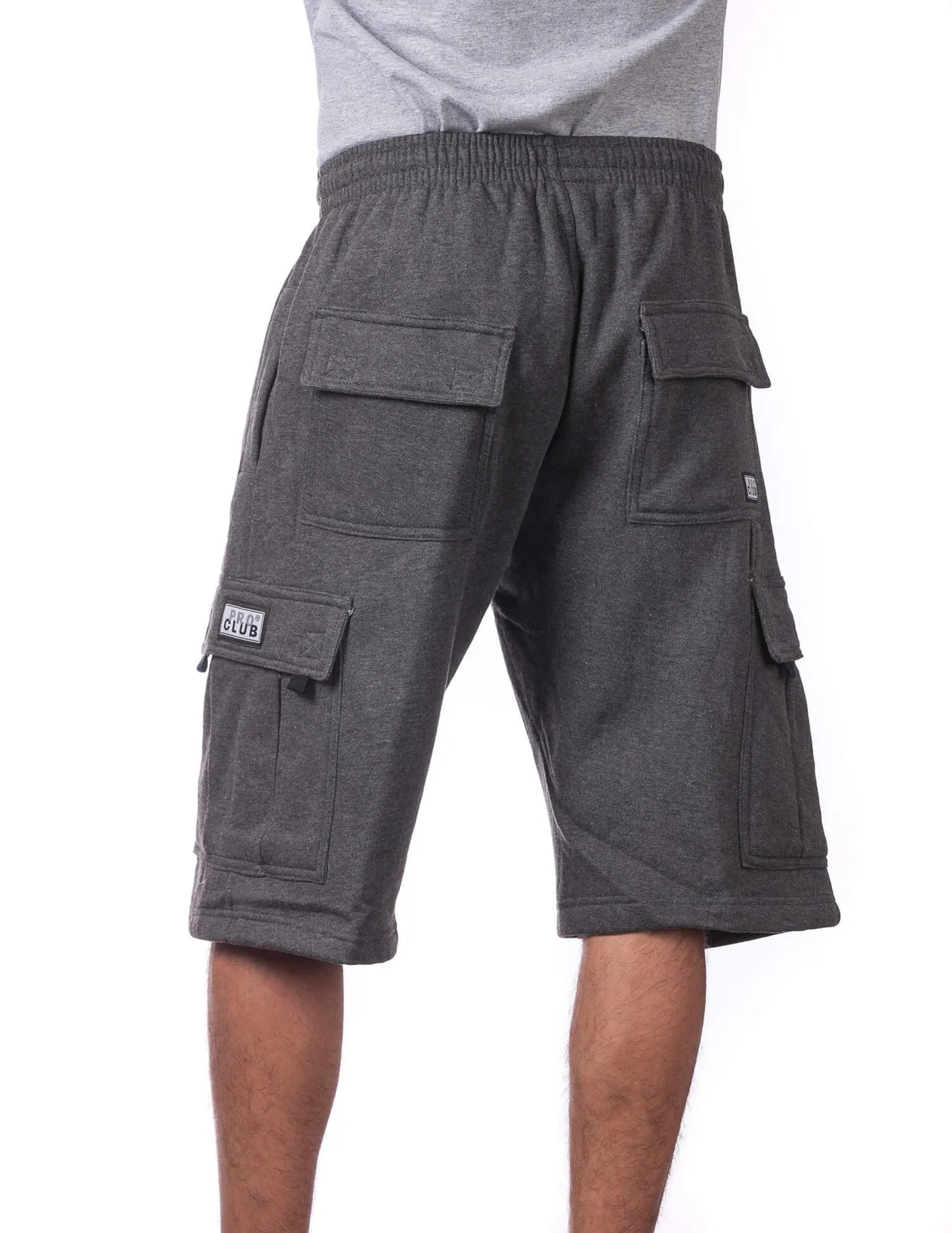 Pro Club FLEECE CARGO SHORTS - CHARCOAL