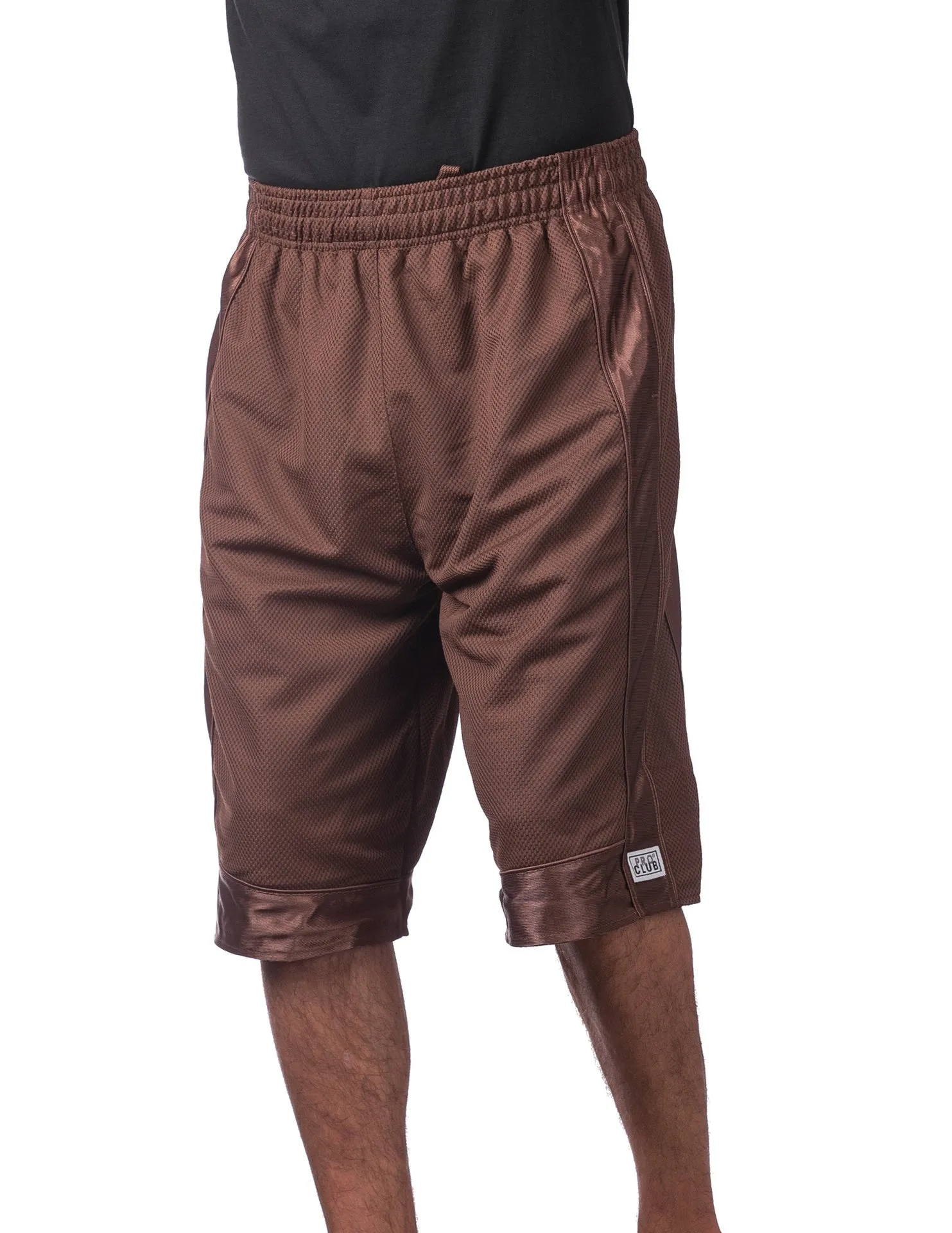Pro Club Heavyweight Mesh Basketball Shorts - BROWN