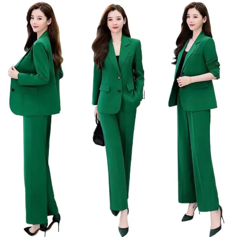 Professional Elegant Blazers Coat   Pants  Korean Suit