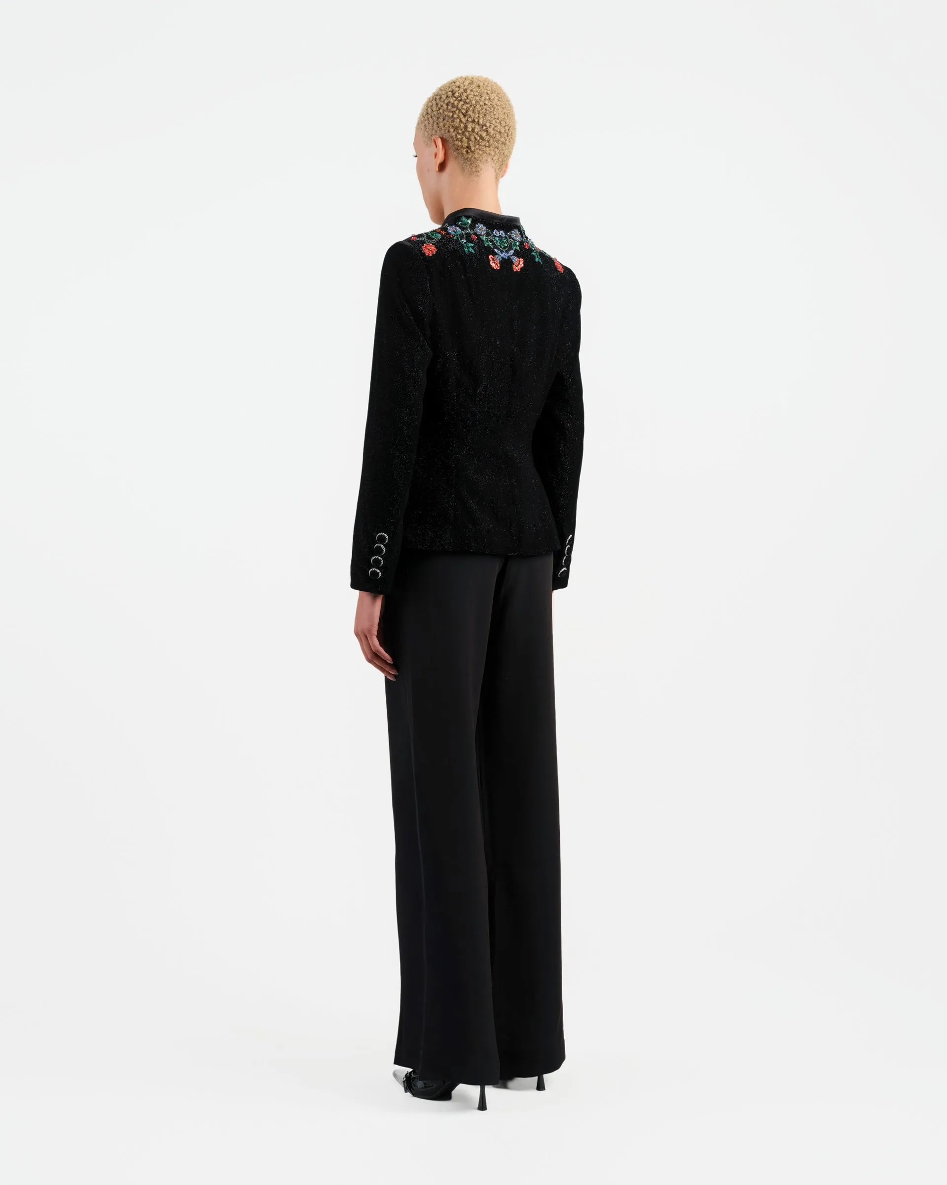 Prosperity Embroidered Velvet Blazer