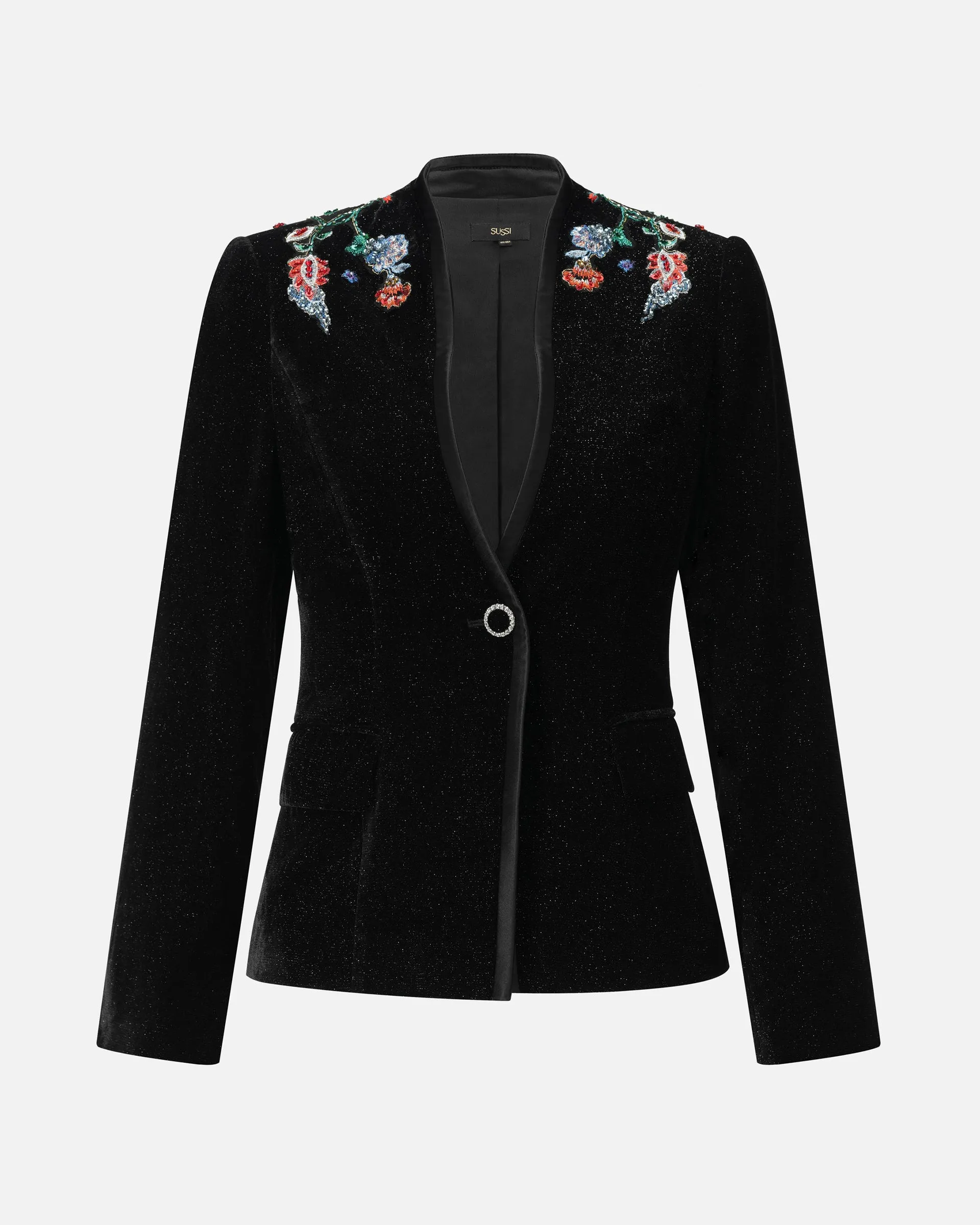 Prosperity Embroidered Velvet Blazer