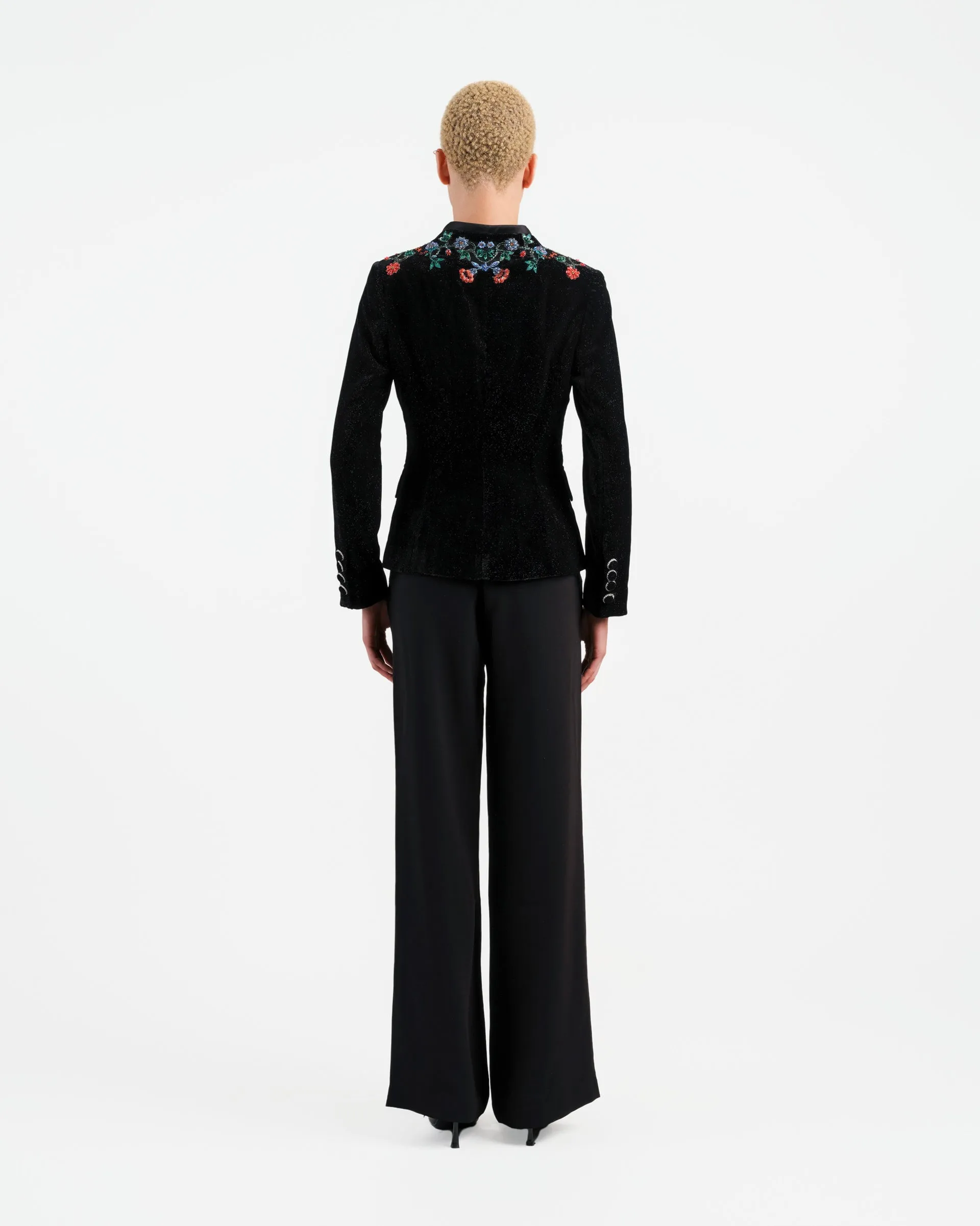 Prosperity Embroidered Velvet Blazer