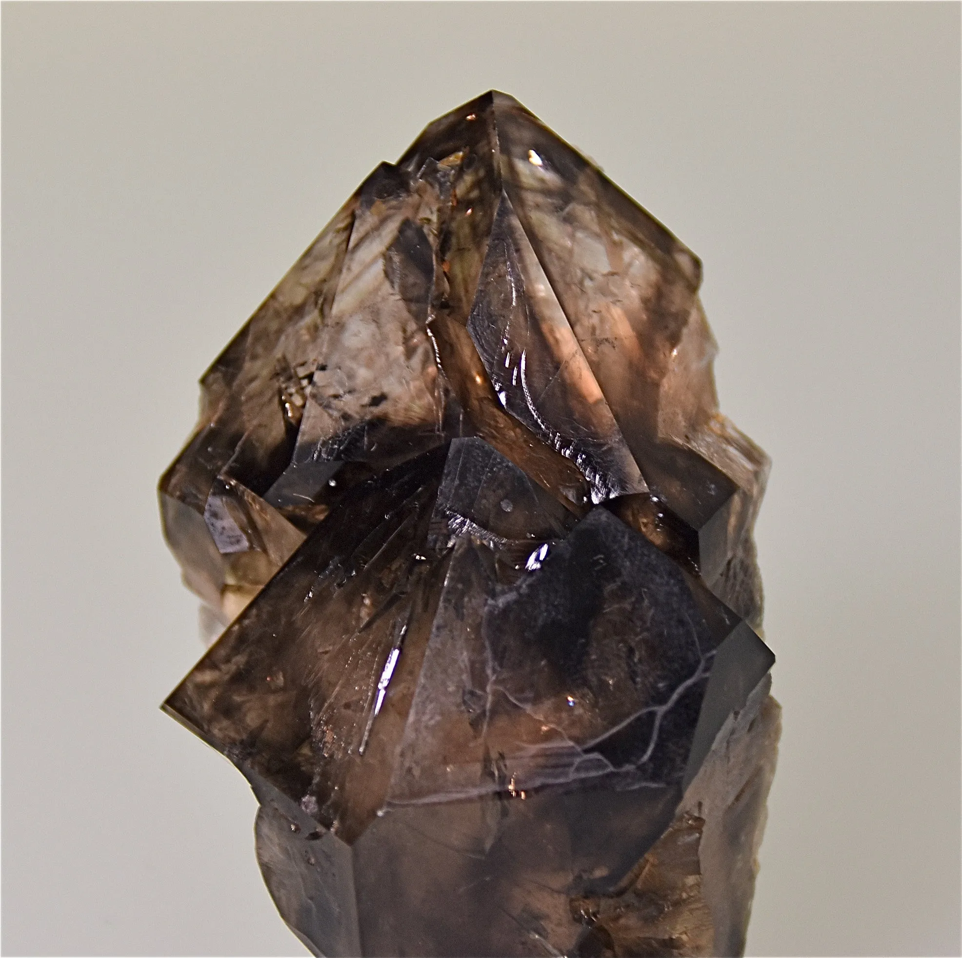 Quartz, Divino das Larenjeiras, Minas Gerais, Brazil, Mined ca. 1991,  Kalaskie Collection #784, Small Cabinet 3.5 x 5.5 x 8.0 cm, $200. Online 3/9