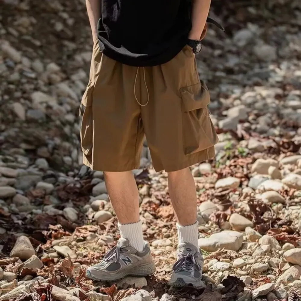 "Outdoor Solid Color Cargo" Shorts