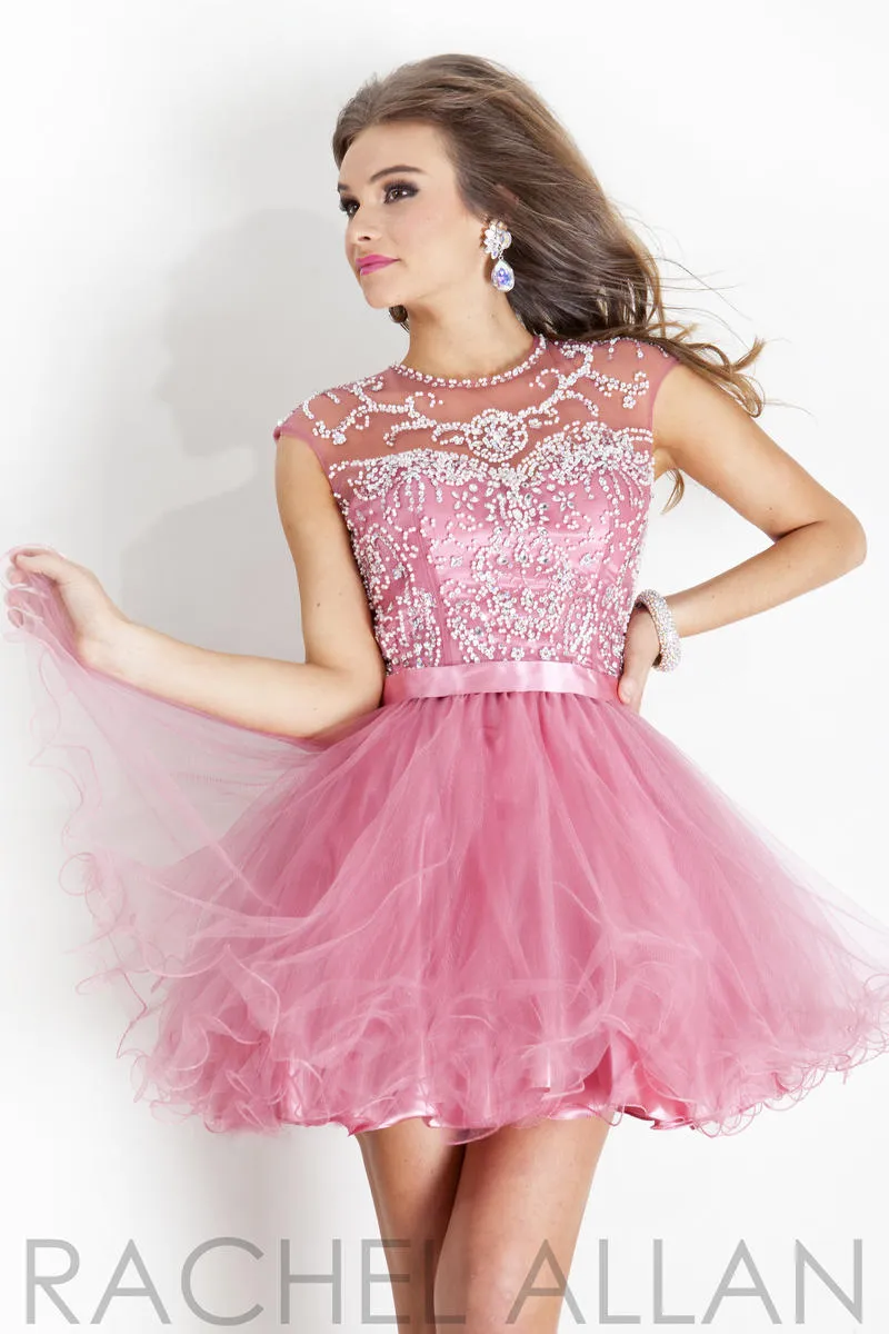 RACHEL ALLAN Short Dusty Rose Gown Size 0