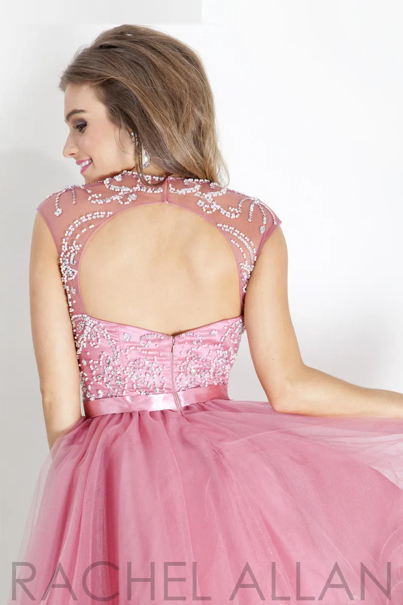RACHEL ALLAN Short Dusty Rose Gown Size 0