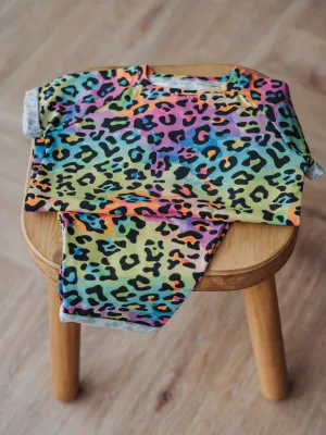 Rainbow Leopard Shorts & Tee Bundle