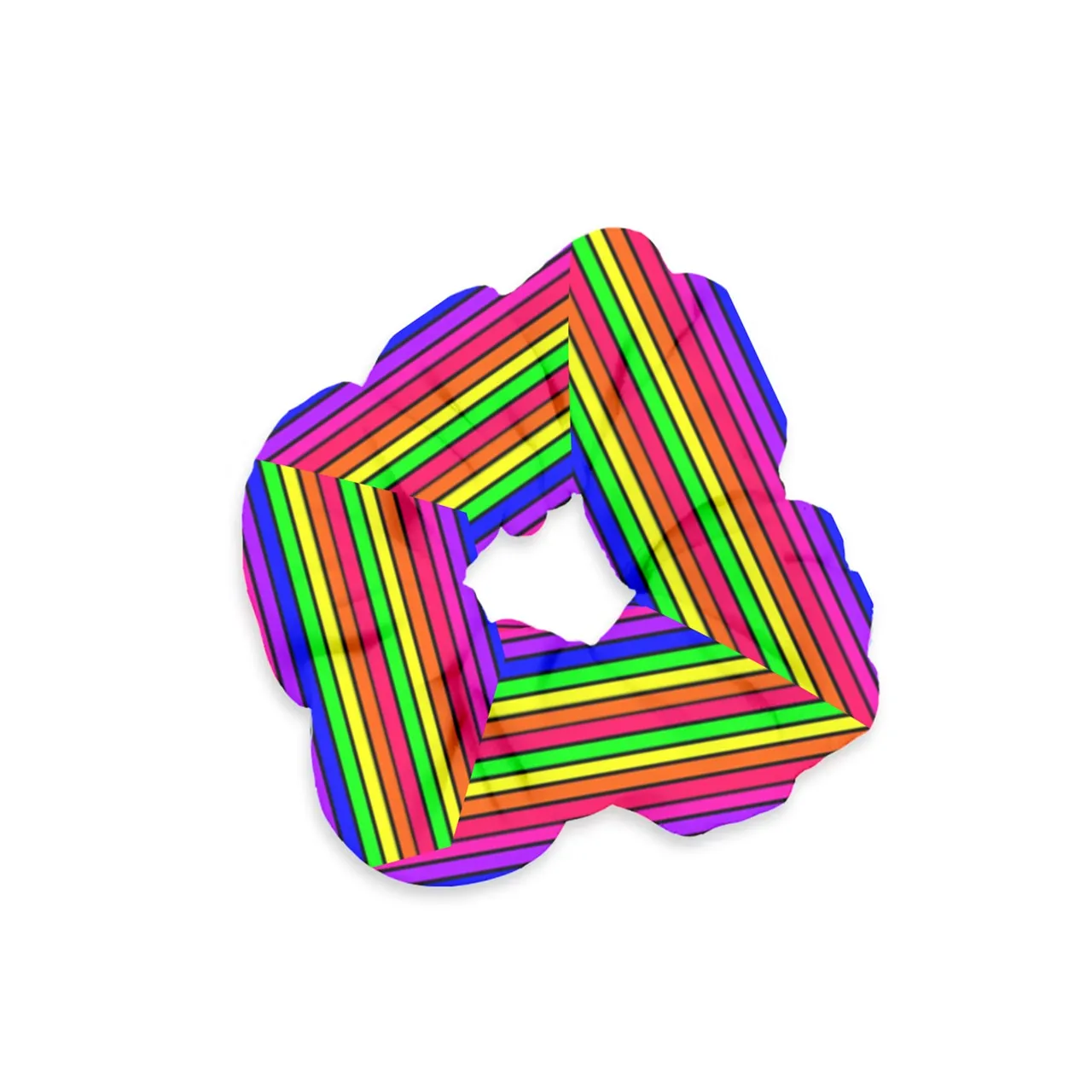 rainbow stripe pattetn Velvet Scrunchie