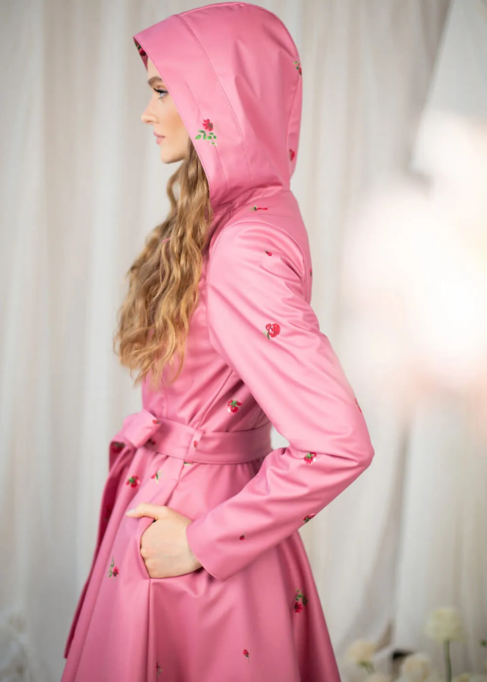 RainSisters Rasberry Sorbet Waterafstotende 50's Swing Regenjas Roze