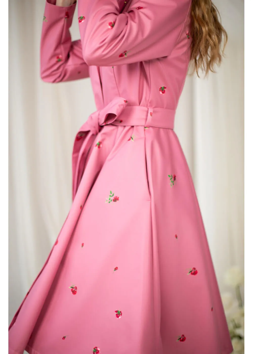 RainSisters Rasberry Sorbet Waterafstotende 50's Swing Regenjas Roze