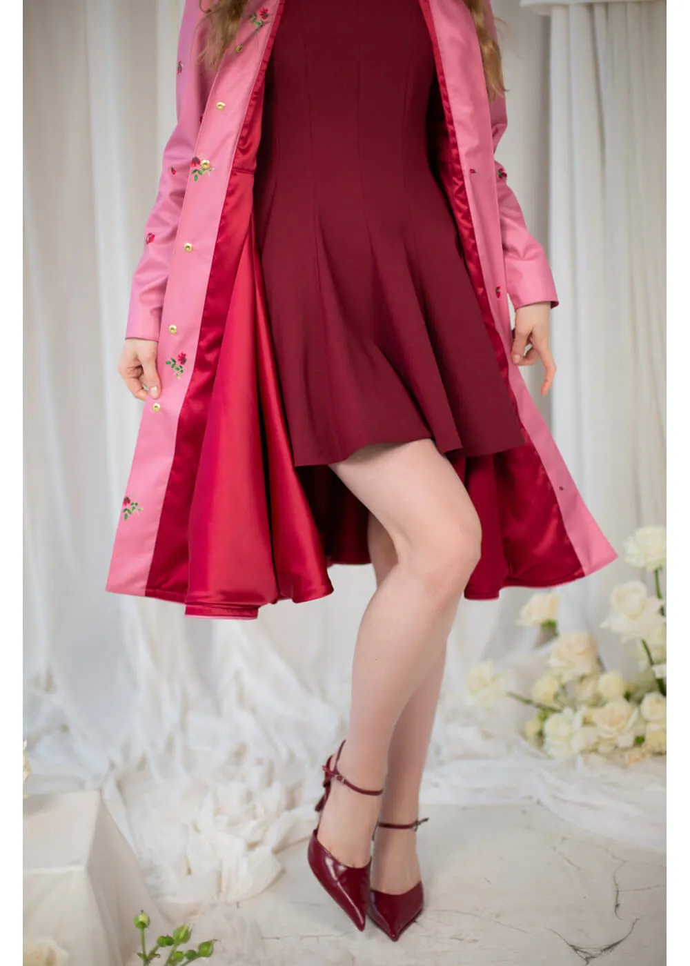 RainSisters Rasberry Sorbet Waterafstotende 50's Swing Regenjas Roze