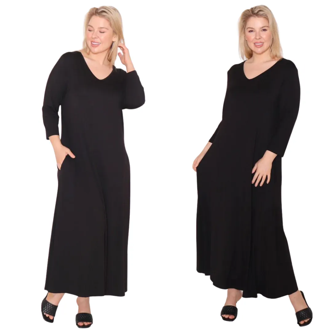 Raya Bamboo Dress - Black