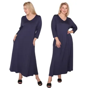 Raya Bamboo Dress - Navy