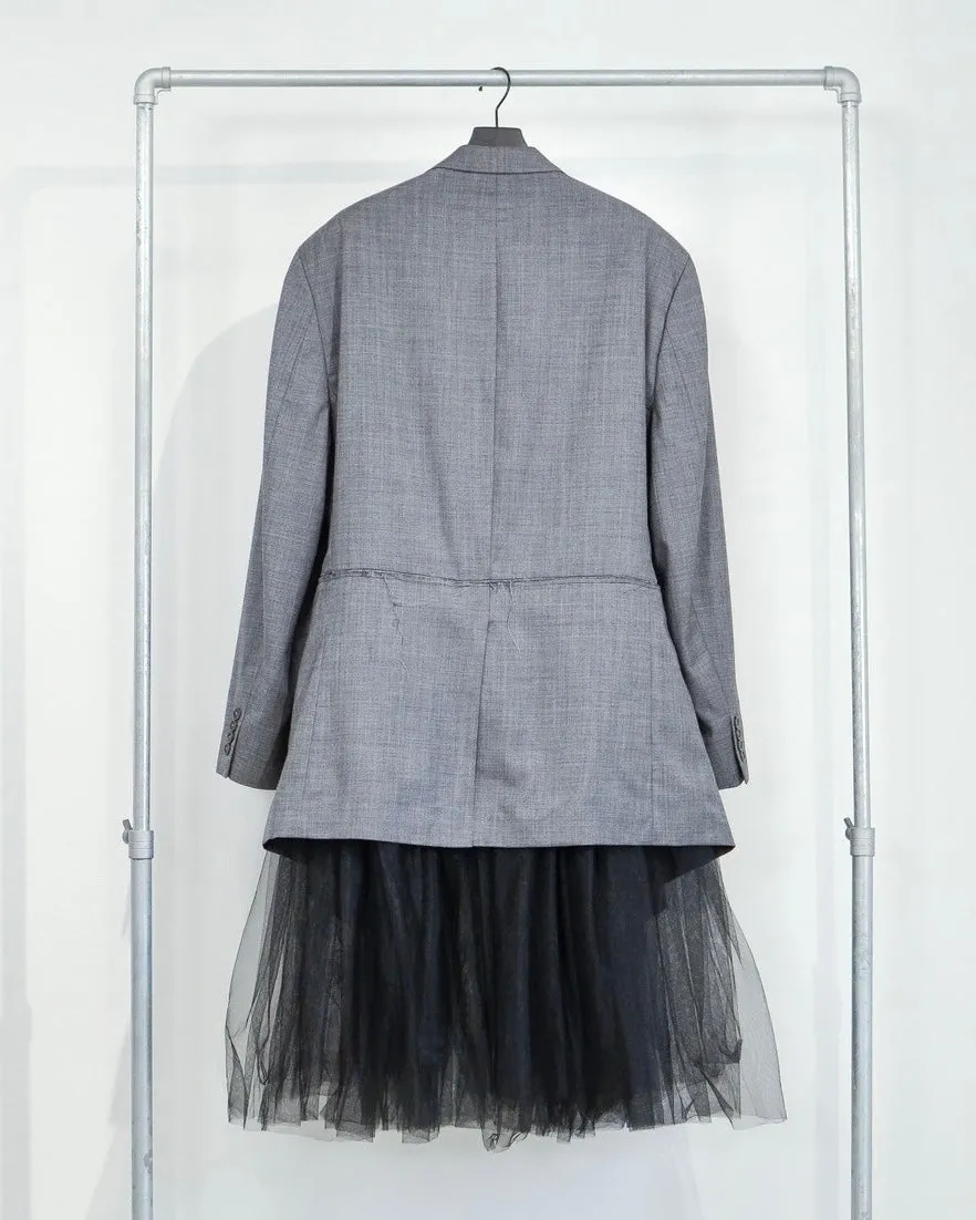 RE-009 / tulle layered jacket【C】