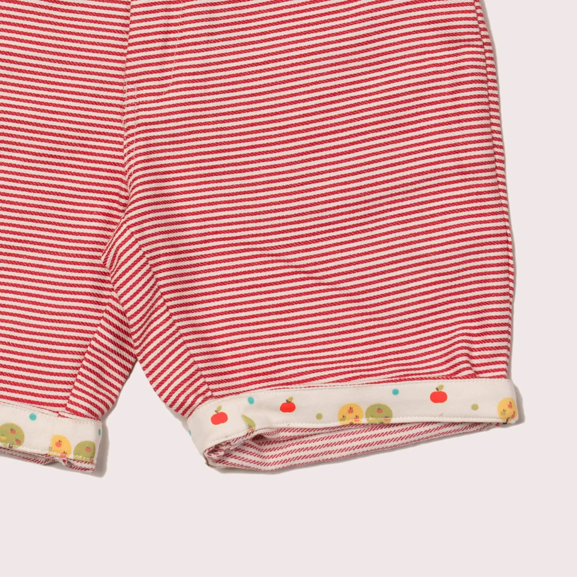Red Striped Twill Sunshine Shorts