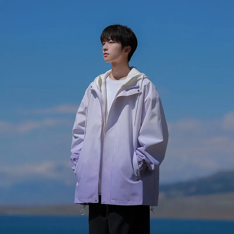 Relaxed-fit Easy-to-clean Rain Jacket with Elastic Band Cuff