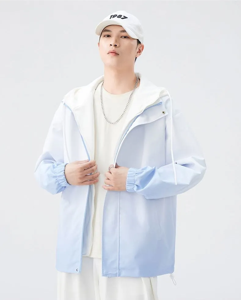 Relaxed-fit Easy-to-clean Rain Jacket with Elastic Band Cuff