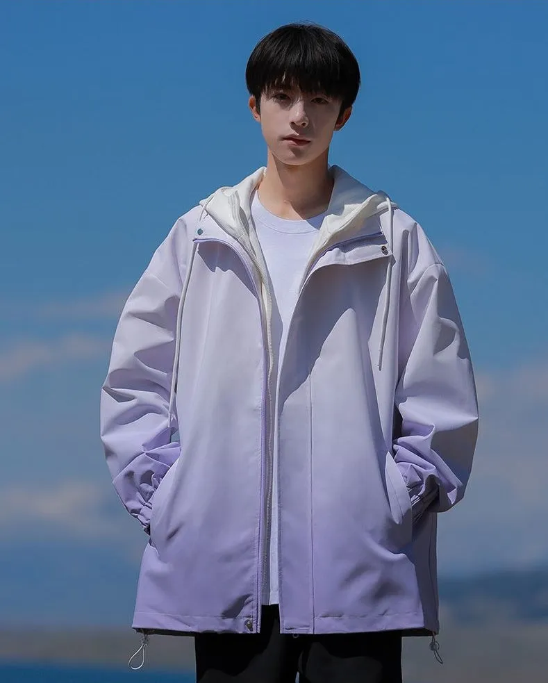 Relaxed-fit Easy-to-clean Rain Jacket with Elastic Band Cuff