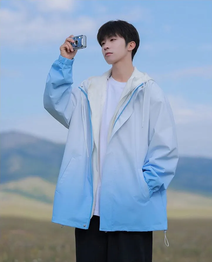 Relaxed-fit Easy-to-clean Rain Jacket with Elastic Band Cuff