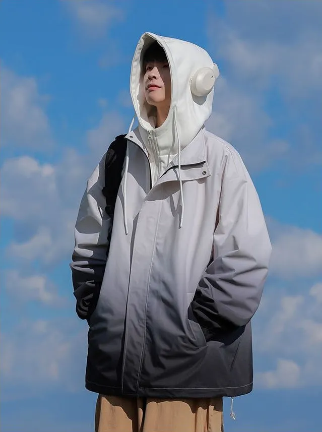 Relaxed-fit Easy-to-clean Rain Jacket with Elastic Band Cuff
