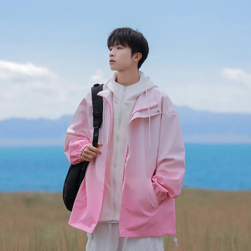 Relaxed-fit Easy-to-clean Rain Jacket with Elastic Band Cuff