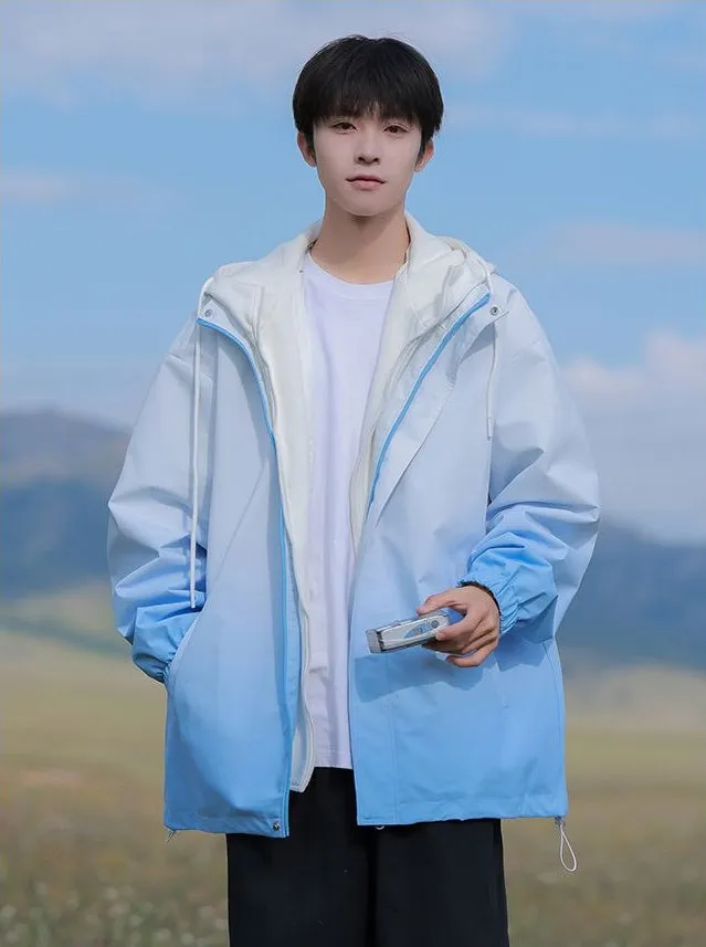 Relaxed-fit Easy-to-clean Rain Jacket with Elastic Band Cuff