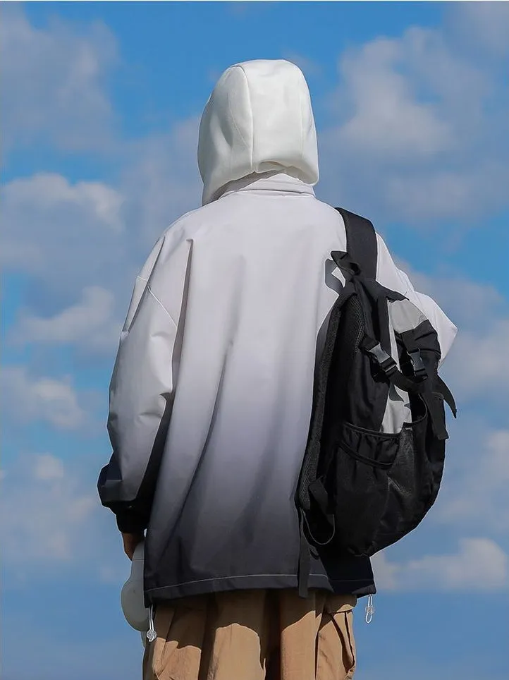Relaxed-fit Easy-to-clean Rain Jacket with Elastic Band Cuff
