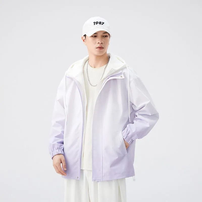 Relaxed-fit Easy-to-clean Rain Jacket with Elastic Band Cuff