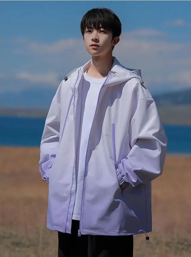 Relaxed-fit Easy-to-clean Rain Jacket with Elastic Band Cuff
