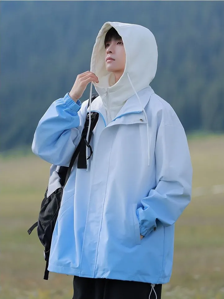 Relaxed-fit Easy-to-clean Rain Jacket with Elastic Band Cuff