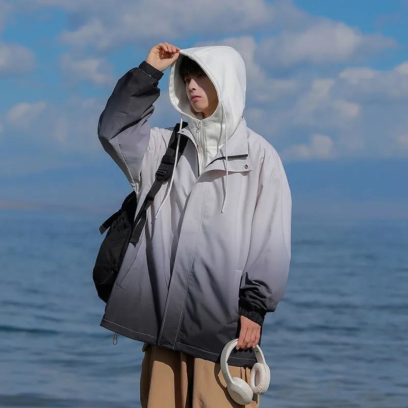 Relaxed-fit Easy-to-clean Rain Jacket with Elastic Band Cuff