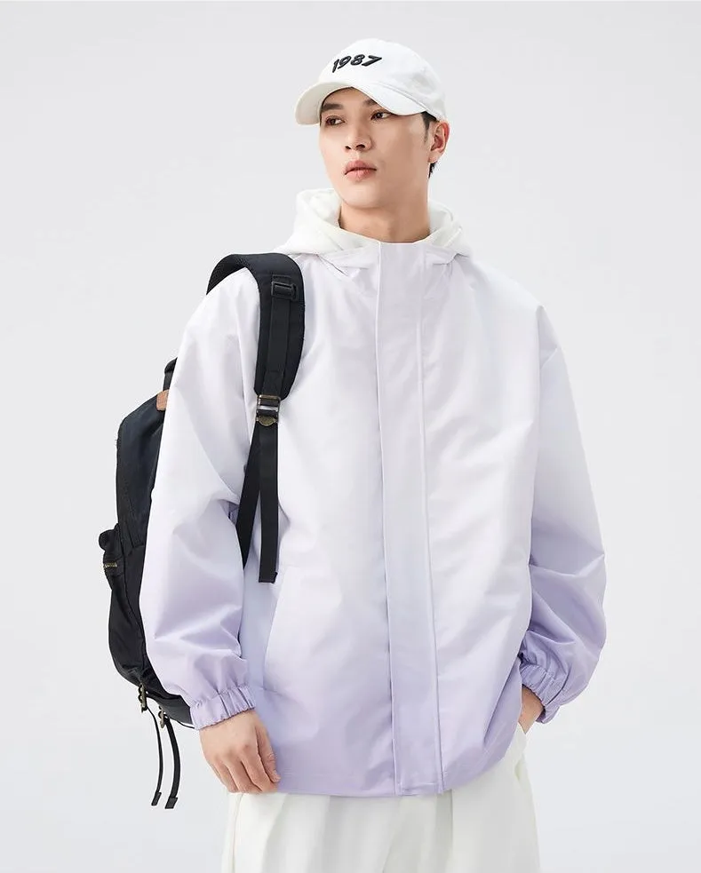 Relaxed-fit Easy-to-clean Rain Jacket with Elastic Band Cuff