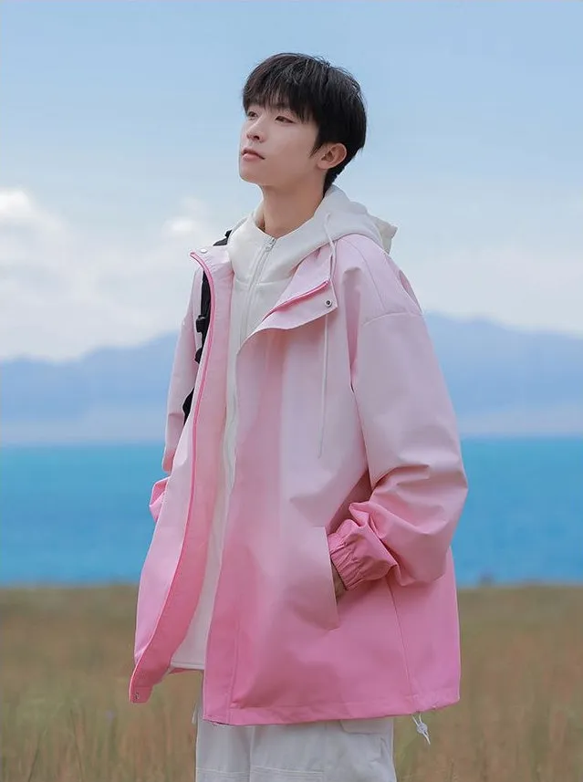 Relaxed-fit Easy-to-clean Rain Jacket with Elastic Band Cuff