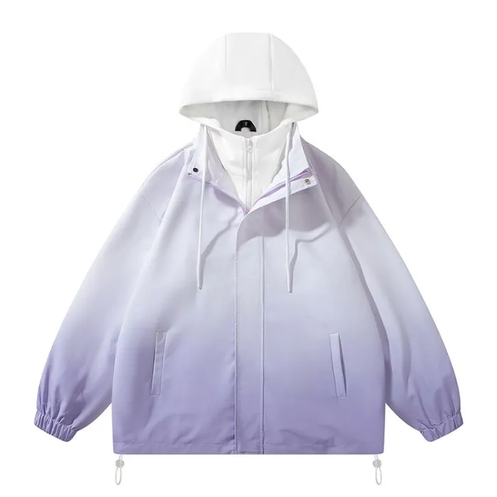 Relaxed-fit Easy-to-clean Rain Jacket with Elastic Band Cuff