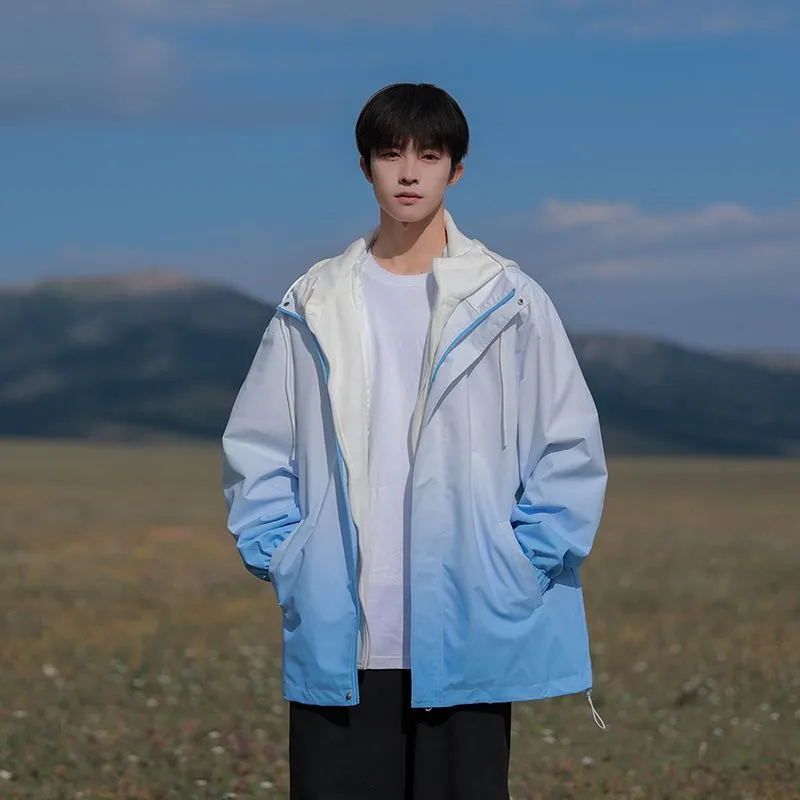Relaxed-fit Easy-to-clean Rain Jacket with Elastic Band Cuff