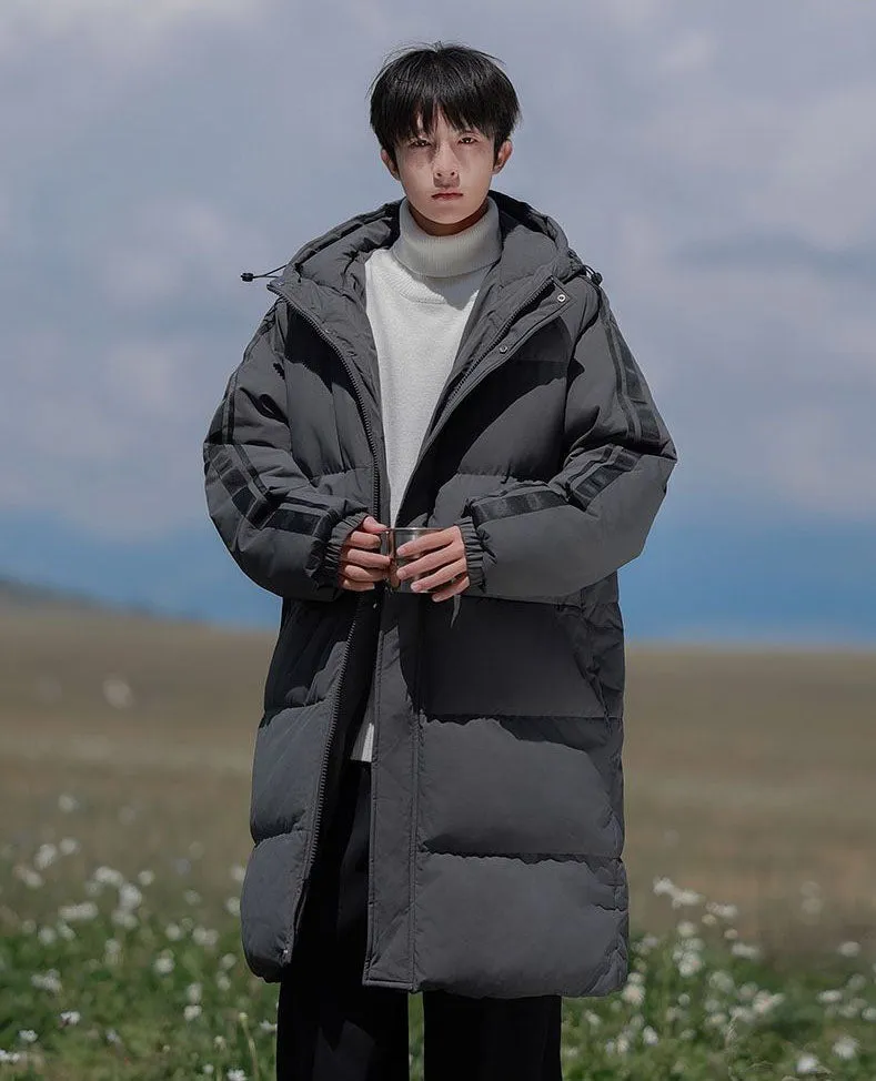 Relaxed-Fit Quilted Puffer Jacket with Elastic Band Cuff