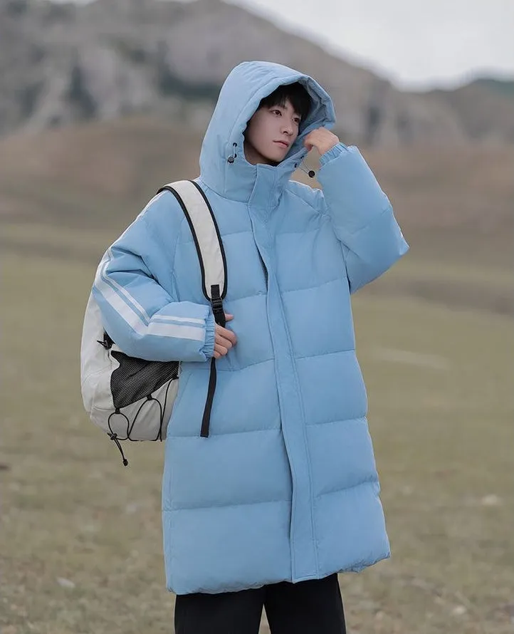 Relaxed-Fit Quilted Puffer Jacket with Elastic Band Cuff